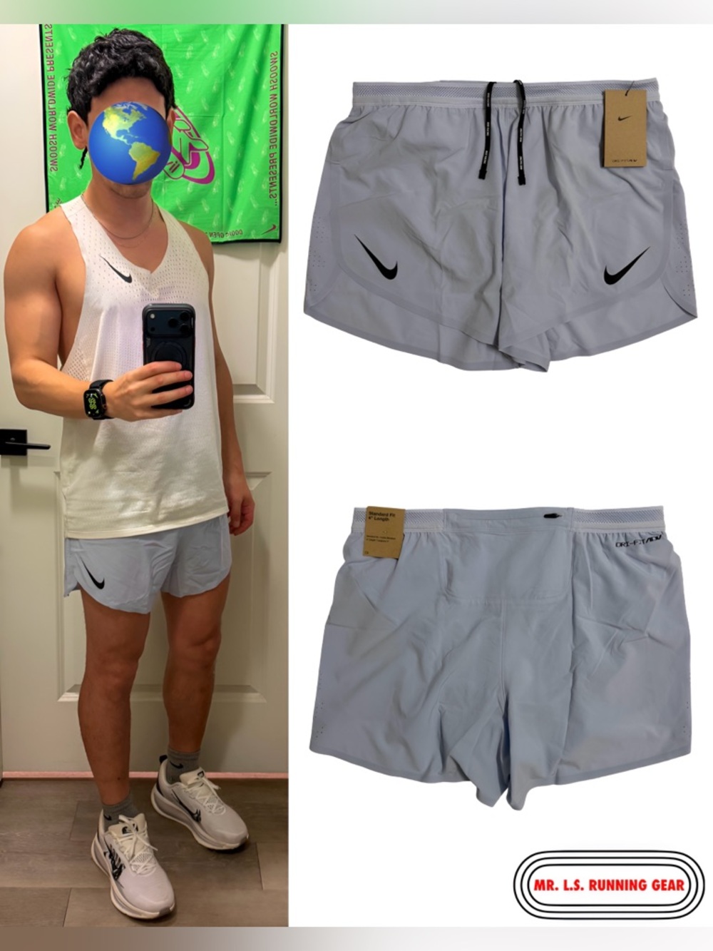 Nike AeroSwift Dri-FIT ADV 4" Brief-Lined Running Shorts FN3352-057